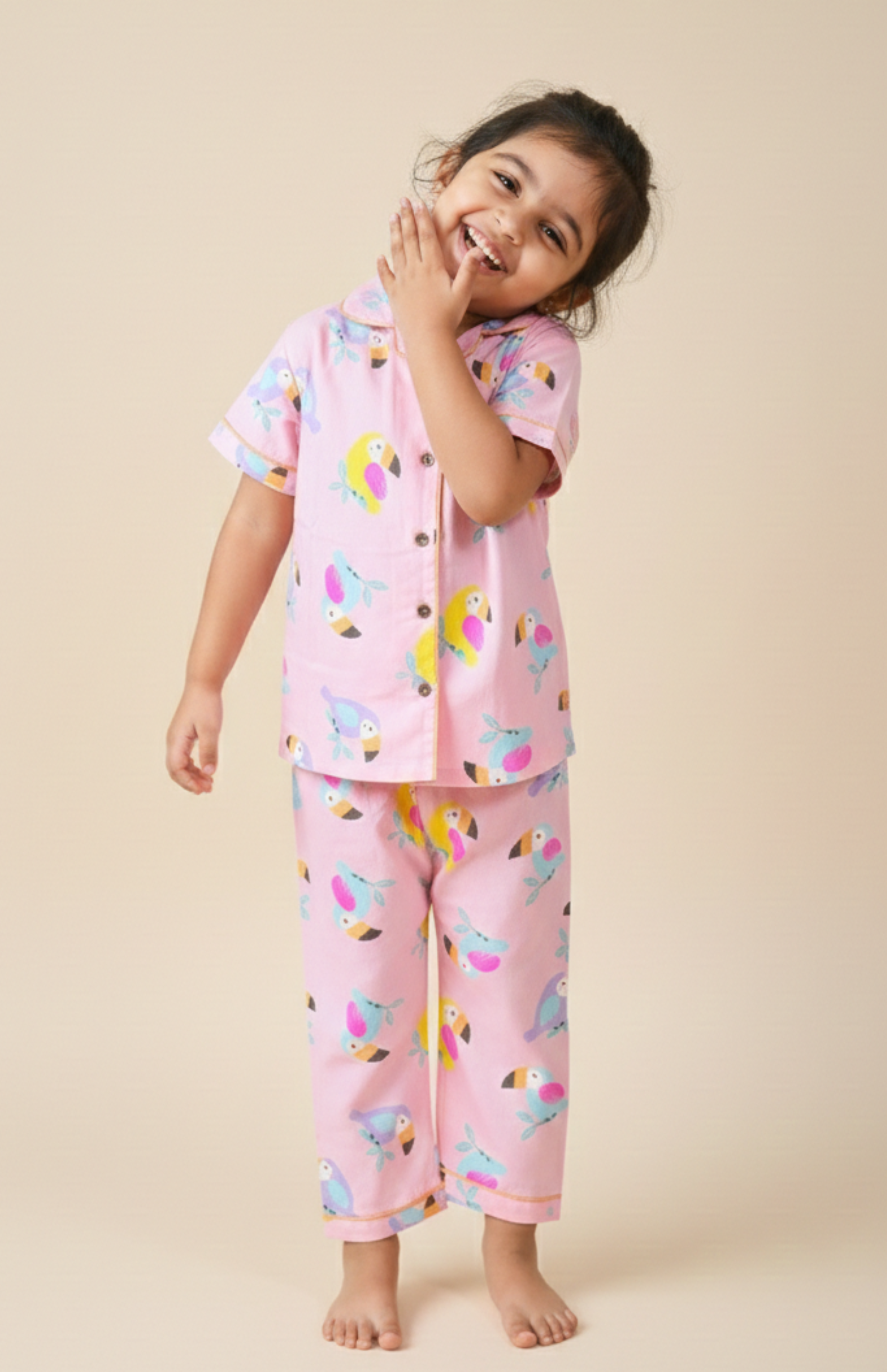 Pink Toucan Pajama Set