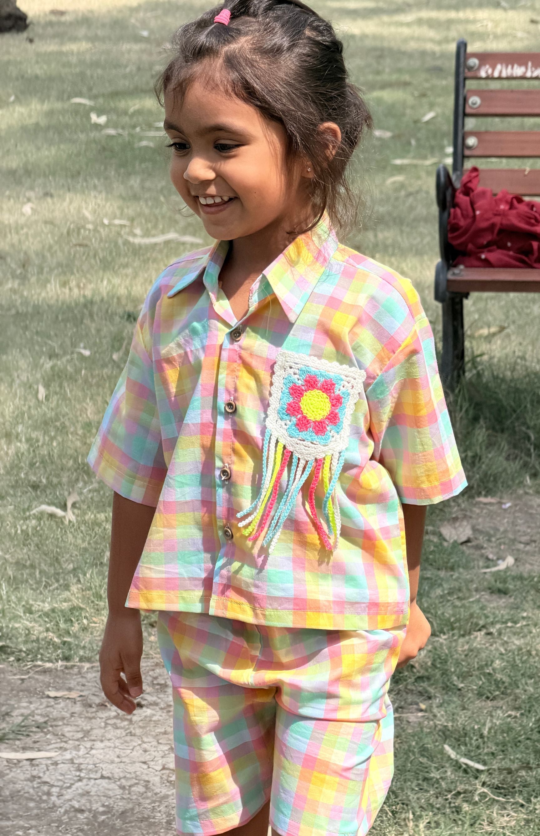 Candy Checks Crochet Co-ord Set