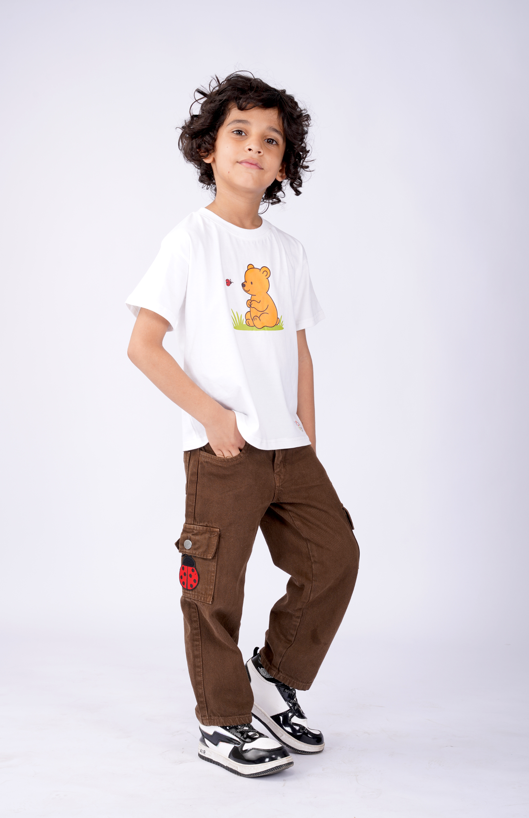 Bear and Lady bug oversized Tee