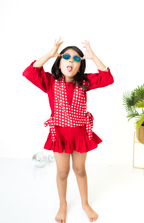 Red Gingham Playful Party Dress