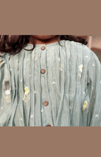 Whispering Blooms Mul Chanderi Co-Ord Set for Girls