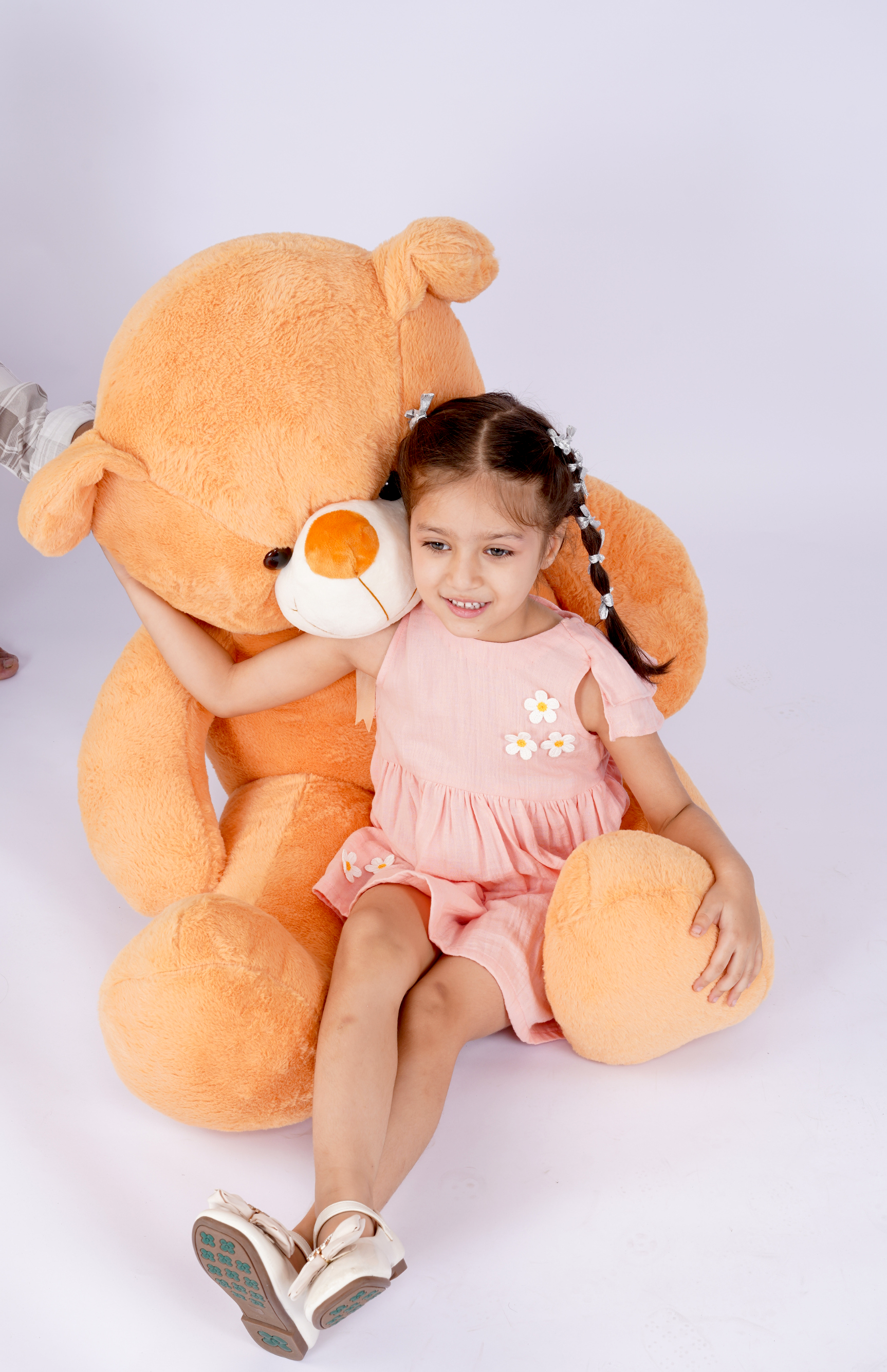 Peach Flutter Daisy Dress