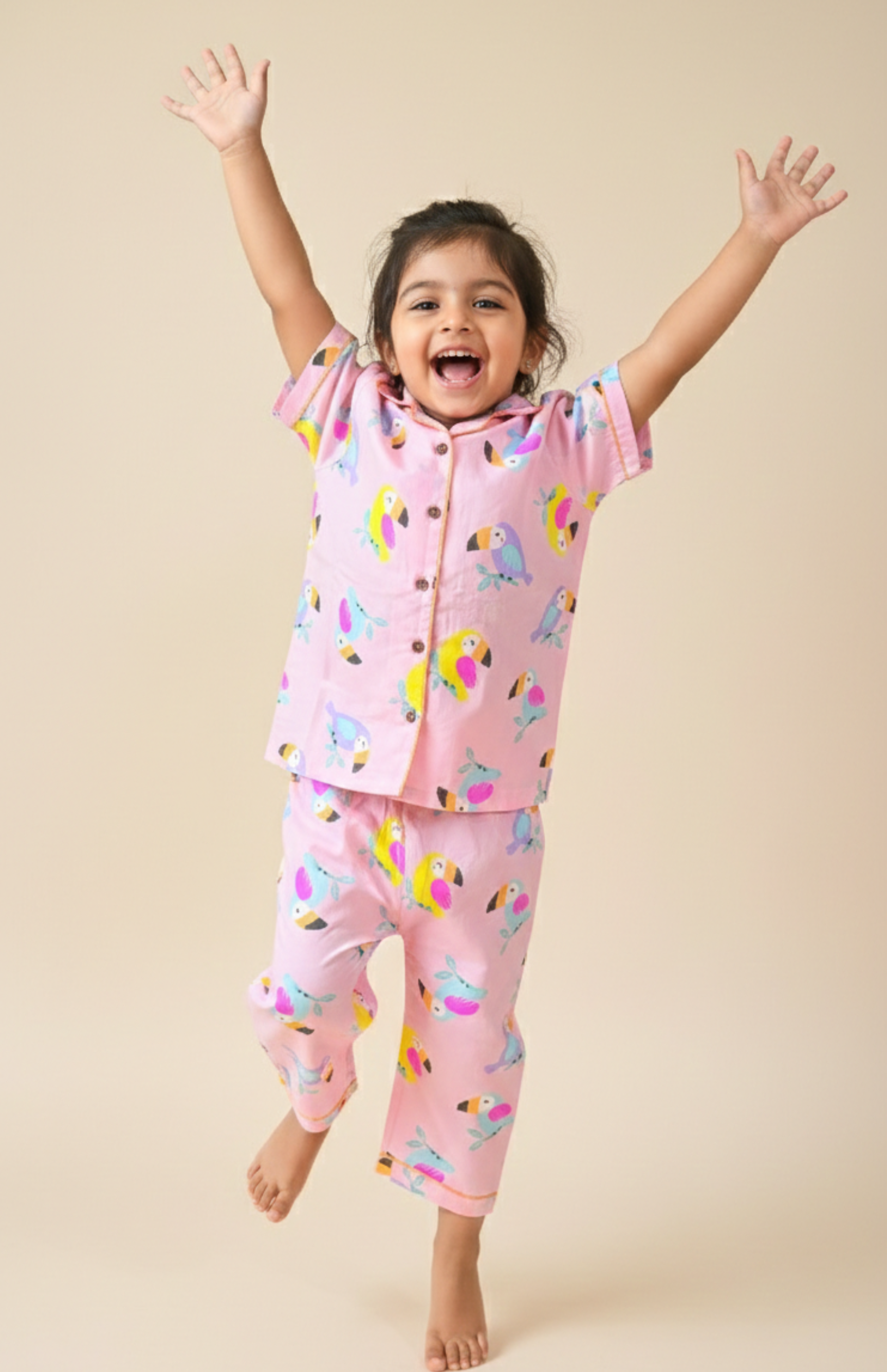 Pink Toucan Pajama Set