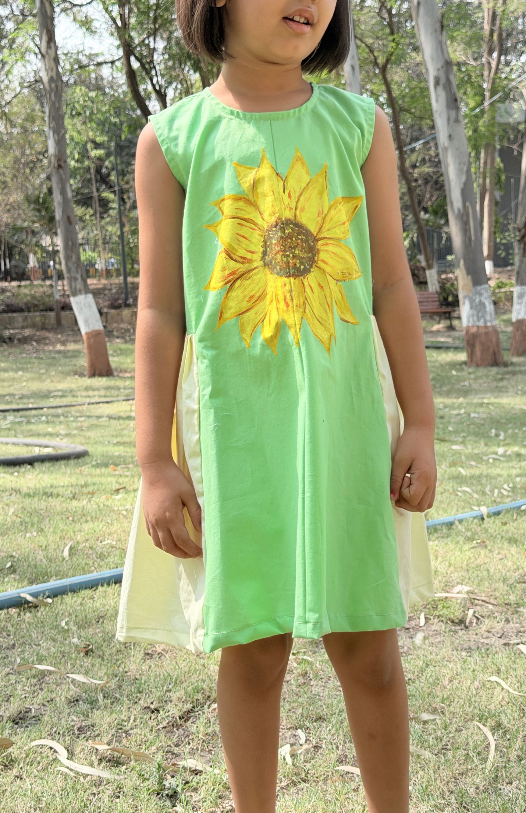 Sunshine Bloom Handpainted Dress