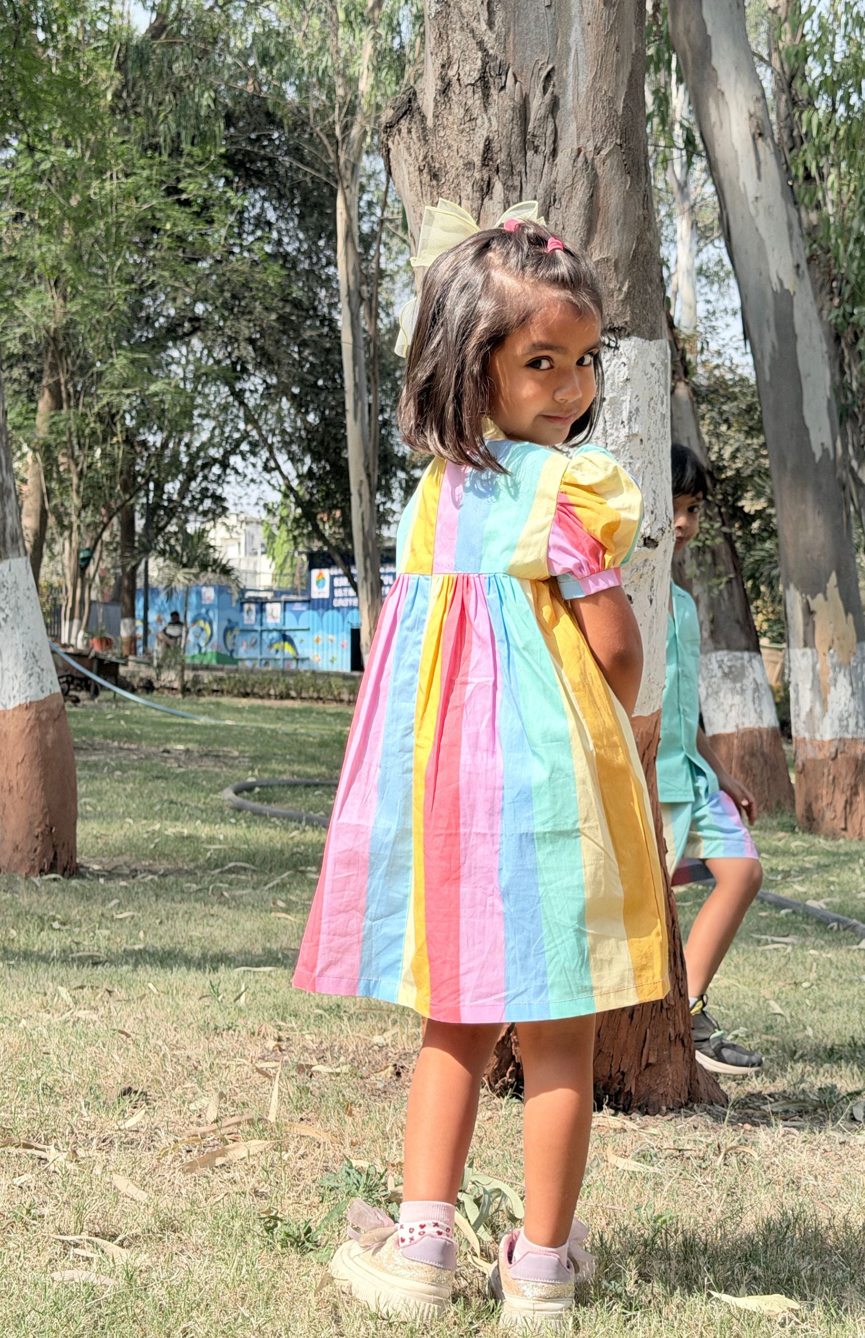 Rainbow Bloom Dress