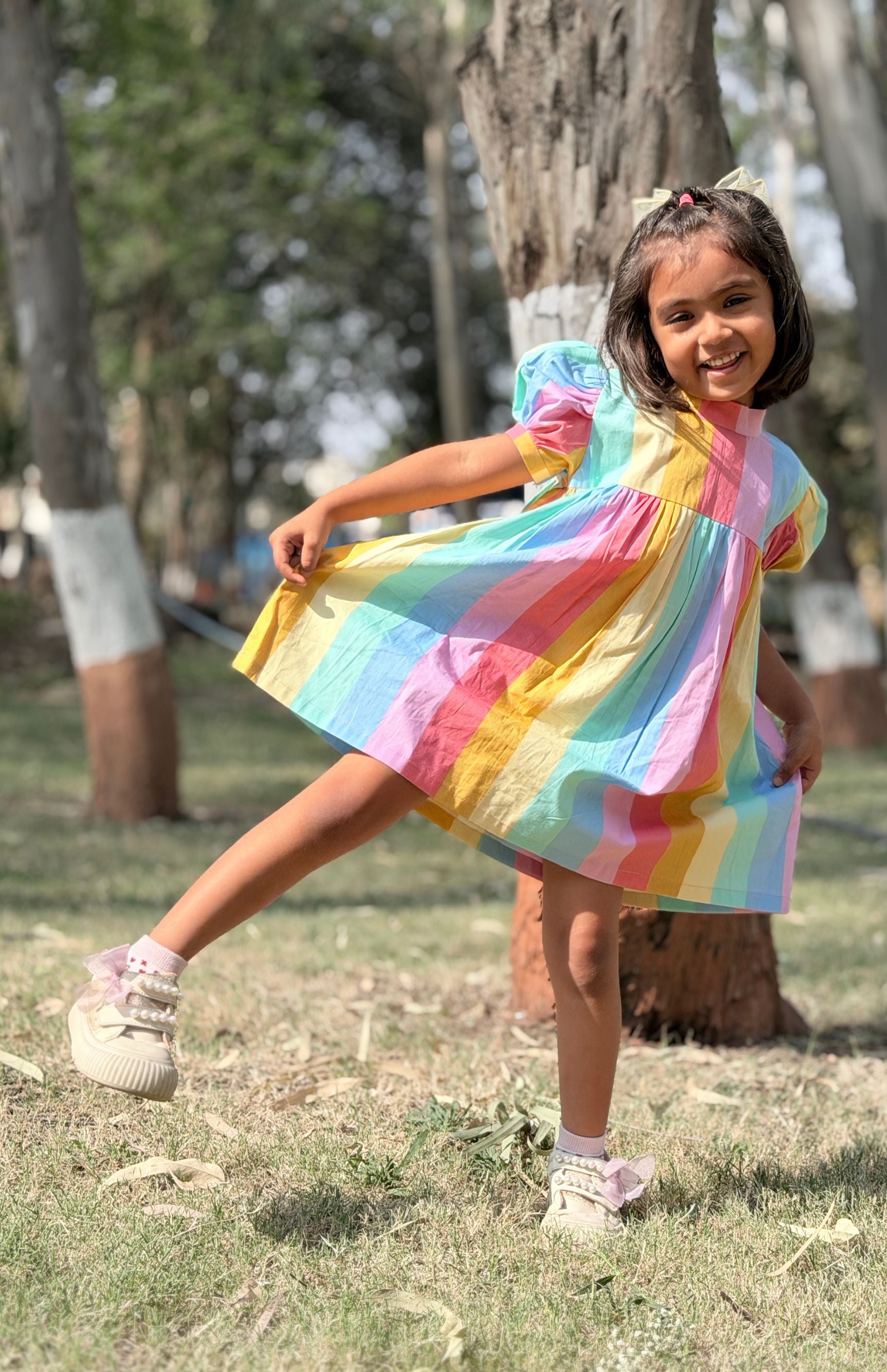 Rainbow Bloom Dress