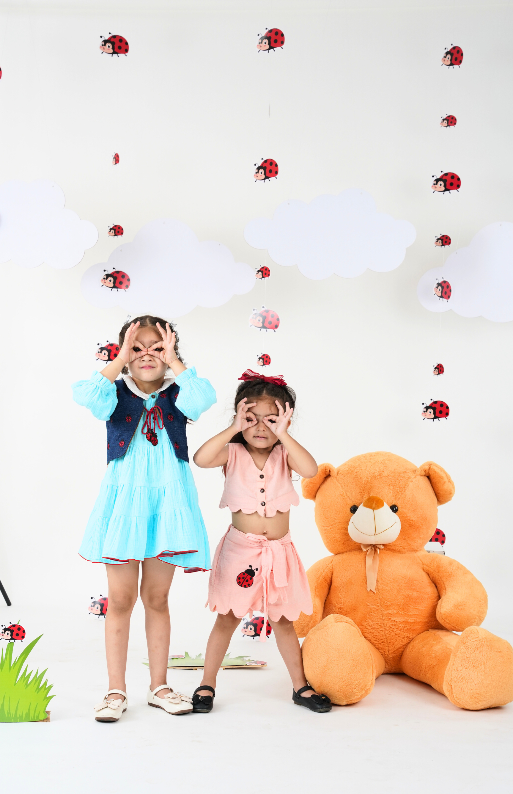 Peach Ladybug Scallop Co-ord Set