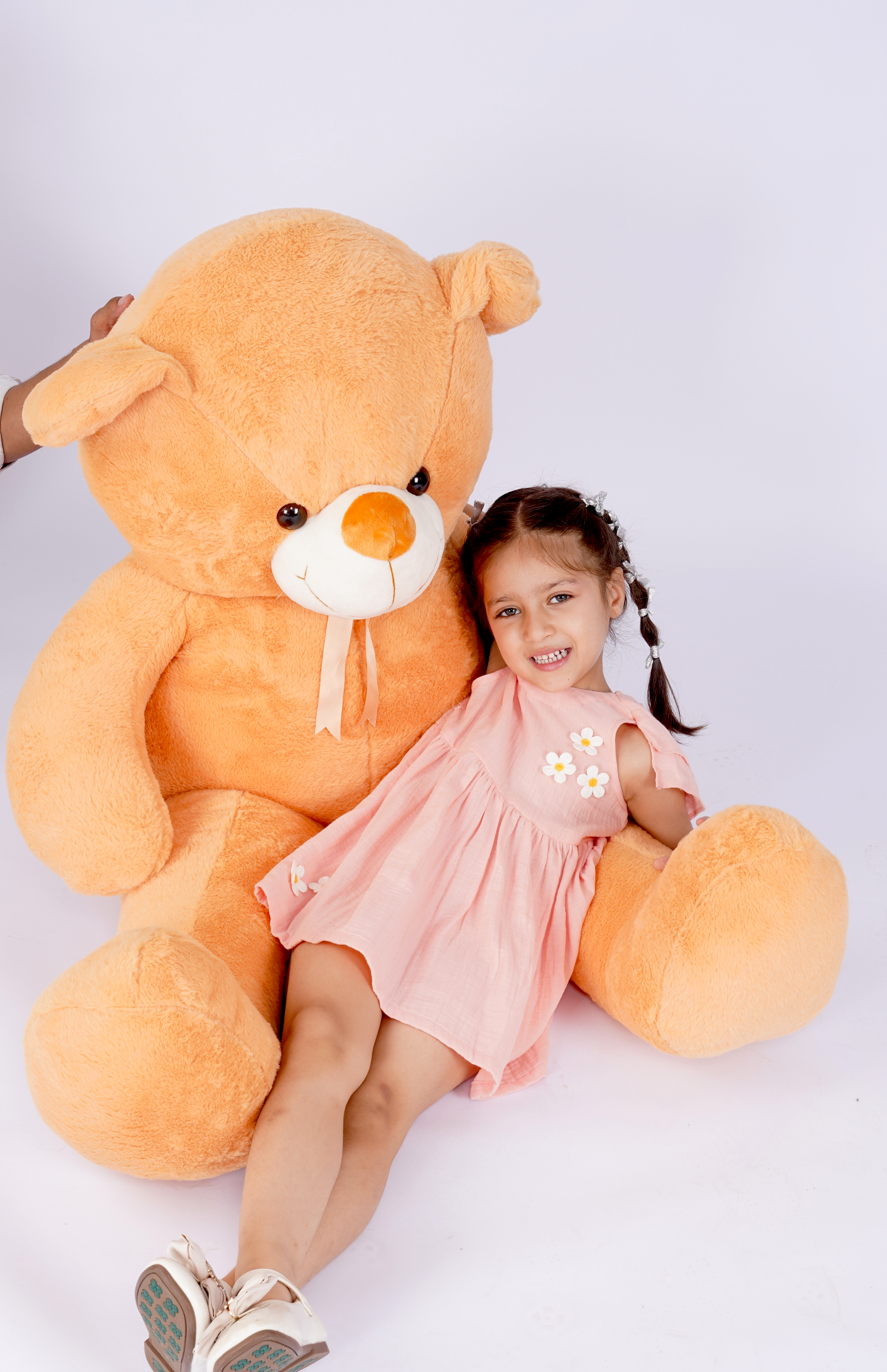 Peach Flutter Daisy Dress