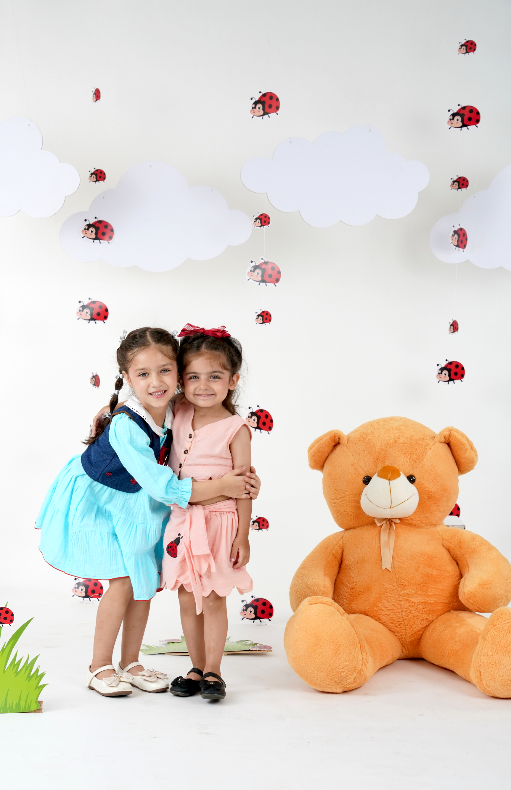 Peach Ladybug Scallop Co-ord Set