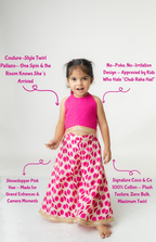 Pink Floral Co-Ord Set for Girls - Halter Top & Wide-Leg Pants