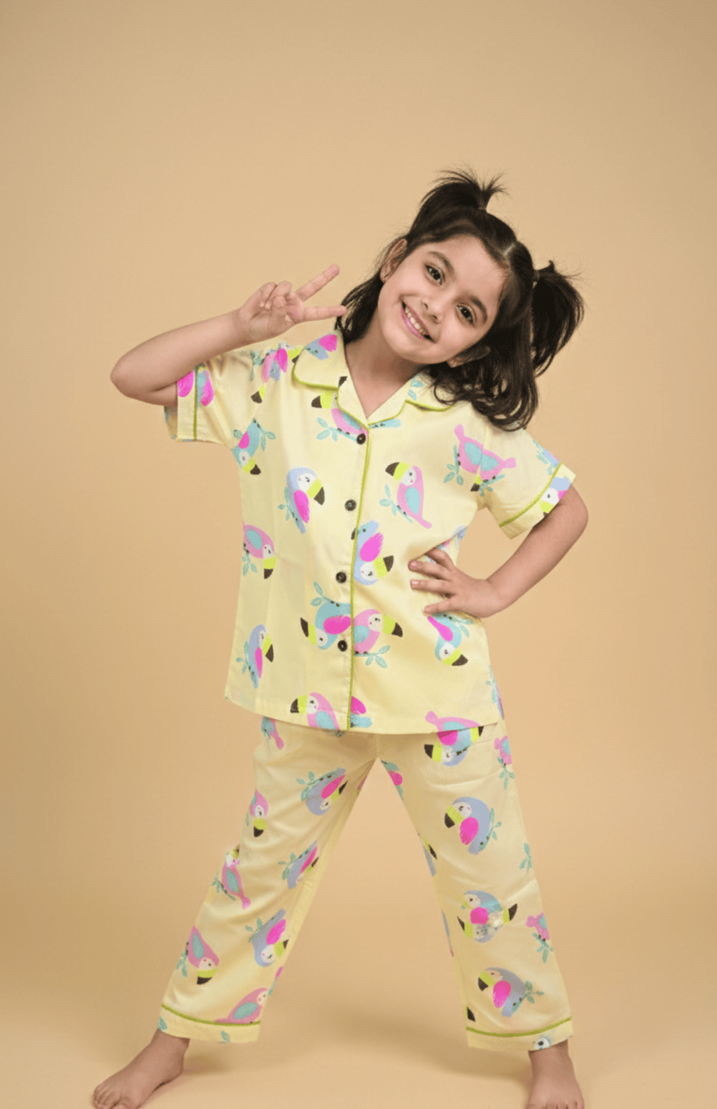 Butter Toucan Pajama Set