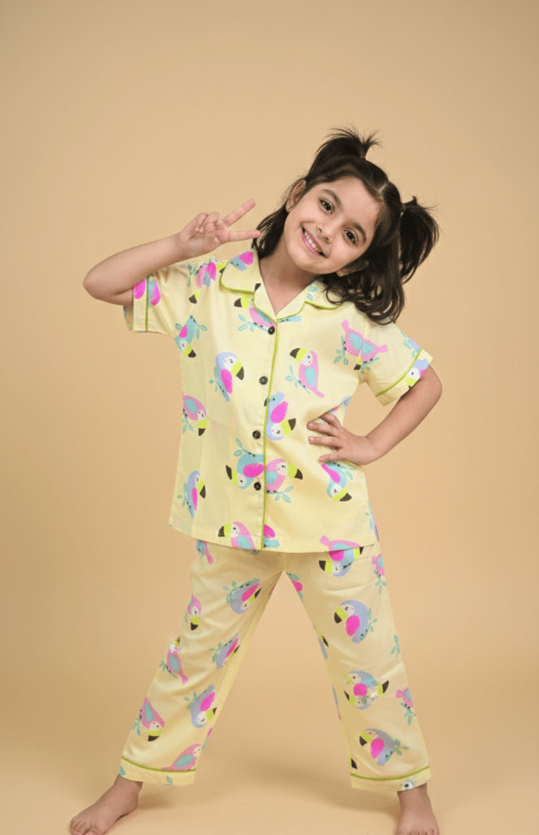 Butter Toucan Pajama Set