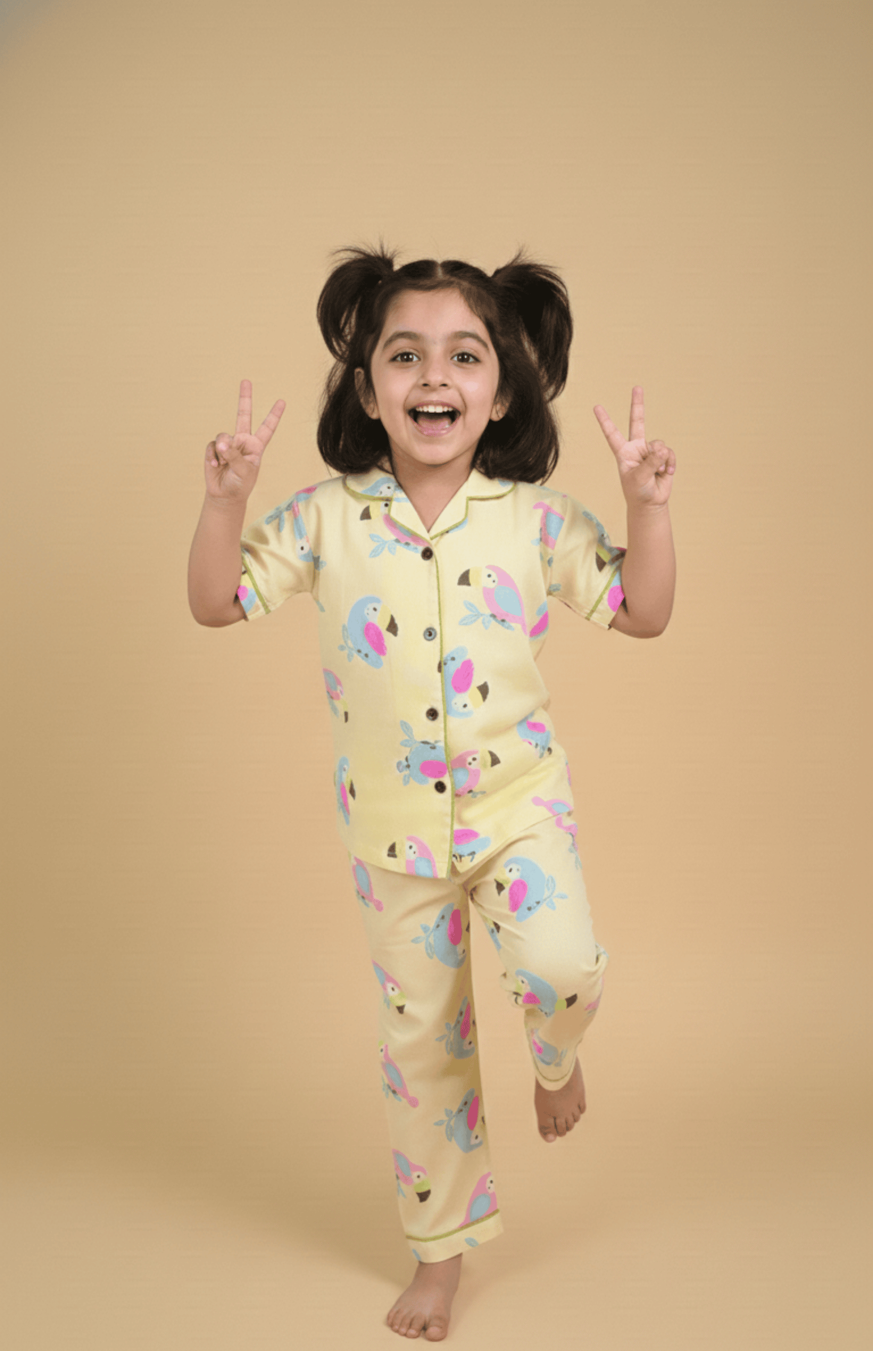 Butter Toucan Pajama Set
