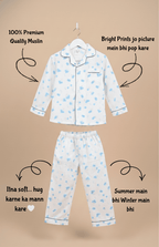 Blue Bloom Pajama Set